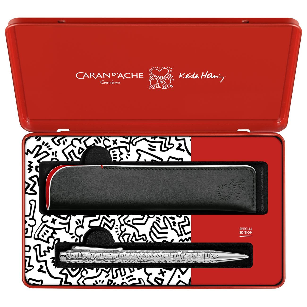 Caneta Esferográfica Caran d'Ache Ecridor Keith Haring Edição Limitada